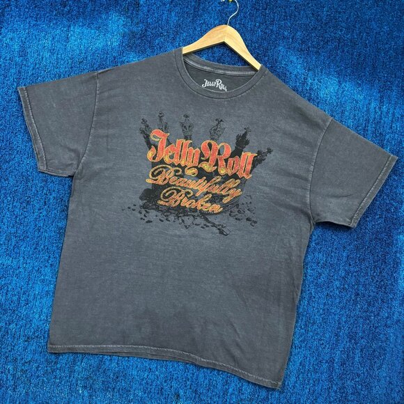 Jelly Roll Beautifully Broken Country T-Shirt Size Large - Picture 3 of 4